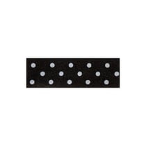 Disquette 25m ruban double face à pois noir 15mm