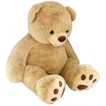 Peluche geante ours beige 1m35 - teddy - nicotoy 5810174