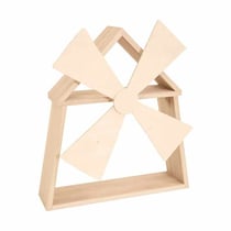 Etagère en bois Moulin - 37,5 x 10 x 41,5 cm