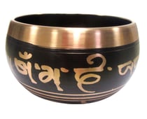 Coffret Bol Chantant Noir Om Mani Padme Hum Diamètre 10 cm - Omsaé