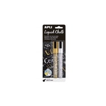 Marqueur craie effacable Or et Argent - Apli Agipa - Beige