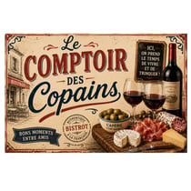 Plaque Métal Vintage Le Comptoir des Copains L30