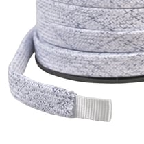 Bobine 20m tresse chinée pour anses de sacs 16mm blanc