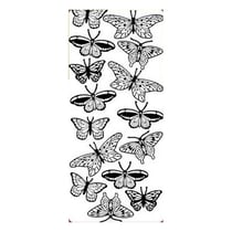 1 planche de stickers autocollants peel off doré PAPILLON 5801