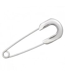 Epingle à Kilt bout rond Argent 75 MM X 1 - Union Knopf Argent