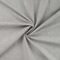 Tissu Lin Coton uni Gris clair chiné