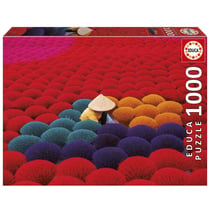 Puzzle 1000 p Village d encens - Educa Borras - Rouge