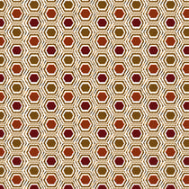 Tissu Jacquard Hexa sur fond Rouge