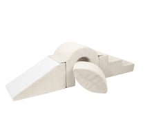 Set de blocs en mousse 4 éléments crème velours côtelé - Velinda - Beige