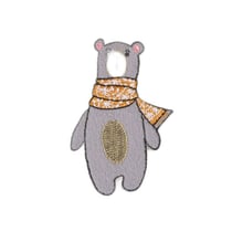 Lot de 3 écussons thermocollants animaux hiver ours 5,1cm x 3,5cm
