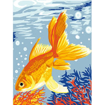 LUC - Kit canevas Poisson exotique 25x30cm