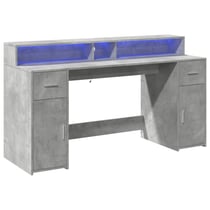 Bureau table poste de travail meuble d'ordinateur informatique étude et lumières LED