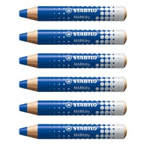 Marqueur effaçable - STABILO MARKdry - Bleu - Lot de 6