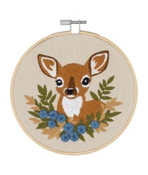 Kit de Broderie Cerf – Cercle Bambou 15 cm – Trimits Multicolore