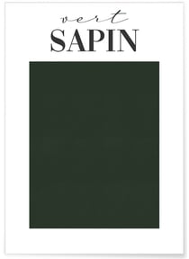 Affiche Vert Sapin | A3 : 29,7x42cm