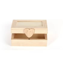 Graine Créative - Boîte en bois aimantée Coeur 11,5x5cm