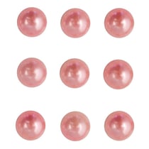 Demi-perles en plastique, autocollants, 3 mm, 120 pces, rose