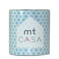 MT CASA - Pois bleu glace - Largeur 50mm - 10 m x 50mm