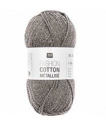 Fil à tricoter FASHION COTTON MÉTALLISÉ DK - Rico Design 05 Gris