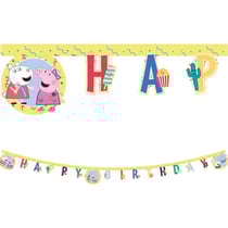 Guirlande Lettres Happy Birtdhay Peppa Pig