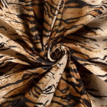 Tissu Velours Peau de bête Tigré Beige
