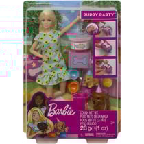 Poupée barbie la fête des chiens + 2 chiens + accessoires - anniversaire - mattel - gxv75