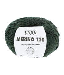 Pelote de laine à tricoter MERINO 120 - Lang Yarns Vert (398)