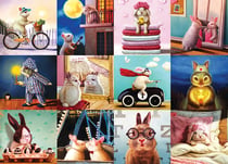 Puzzle 1000 pièces - Drôles de Lapins - Eurographics