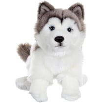 Peluche Chien Husky - - Assis, 25 cm