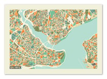 Affiche - Istanbul Rainbow map - Muzungu