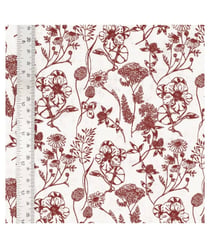 Tissu coton champêtre de 140 cm de largeur nadinerouge vendu par 50 cm