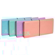 Pochette trieur carte multicolore 6 compartiments Aquarel - 26x13cm - Couleurs assorties - x 4 - Exacompta