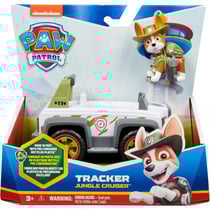 Pat patrouille tracker et sa jeep - figurine chien - paw patrol jungle rescue - spin master - 20116039