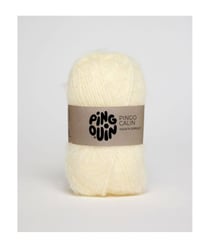 Pelote à tricoter PINGO CALIN - certifié Oeko-Tex - Pingouin Ecru
