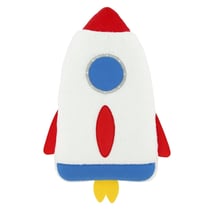 Bouillotte enfant fusée en fourrure blanche