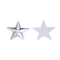 50 PERLES STRASS CABOCHON Etoile Transparent 14 mm Acrylique à coller - Dos Argenté - Creation Diy