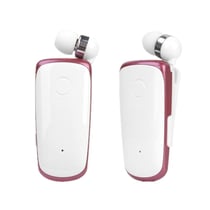 Ecouteurs Bluetooth Sans Fil Rose Rouge Avec Alerte Vibrante Et Longue Autonomie YONIS