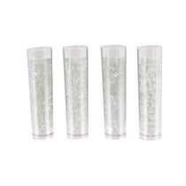 MégaCréa DIY - Perle Rocaille Tube 8 g Blanc cristal 4 pièces