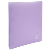 Classeur 4 anneaux 30 mm polypropylène Chromaline Pastel - A4 Maxi - Mauve - x 15 - Exacompta