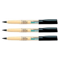 Lot de 3 marqueurs textiles permanents pointe conique fine 0,7 mm - PENTEL - Noir