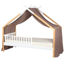 Ciel de lit cabane, toile en gaze de coton, Jeanne