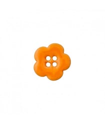 Bouton Coco laqué 4 trous Fleur 18mm - Prym Orange