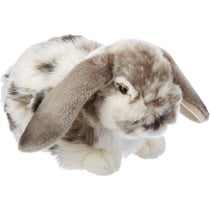 Peluche lapin gris aux oreilles tombantes 27 cm - classic animaux de la ferme - living nature