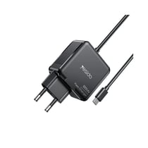 Chargeur USB-C - 65W, charge rapide, câble 2 mètres intégré, prise EU, compatible ordinateurs portables