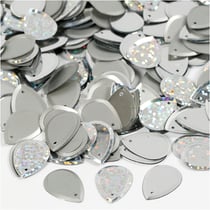 Sequins, goutte de pluie, dim. 14x19 mm, argent, 50 gr/ 1 Pq.