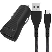 ENERGIZER Chargeur Allume-Cigare USB-A 5W 1A HardCase avec Câble Micro--USB Noir