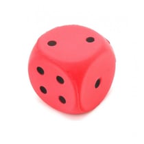 Grand de en mousse 7,5 cm rouge - accessoire jeux de societe - jeu geant, xl