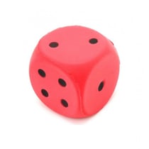 Grand de en mousse 7,5 cm rouge - accessoire jeux de societe - jeu geant, xl