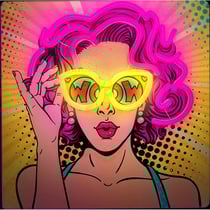 FOREVERLIGHT - Neon LED mural POP ART FEMME USBA 2M variateur intégré