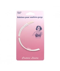 Baleines pour soutiens-gorge X 2 taille 85 - Distrifil Rose